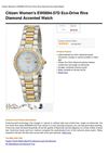 Citizen Women's EW0894-57D Eco-Drive Riva Diamond Accented Watch