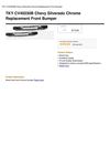 TKY CV40230B Chevy Silverado Chrome Replacement Front Bumper