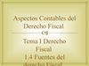 Fuentes del Derecho Fiscal