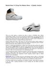 Reebok Shoes Vs Cheap New Balance Shoes - A Quality Analysis