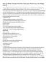 How To Write Delicate And Also Seduction Poems For The Really Like R