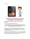Hire iPad App Developer for custom App Development For iPad at LOW cost