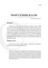 EL MUNDO DE LA VIDA DE HUSSERL