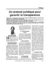 L'arsenal juridique pour garantir la transparence