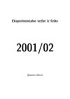 Danilo Segan - Eksperimentalne vezbe iz ﬁzike 2001/02