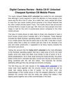Digital Camera Review - Nokia C6-01 Unlocked Cheapest Symbian OS Mobile Phone