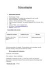 fiche entreprise