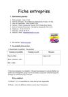 Fiche entreprise