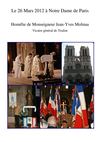Homélie de Monseigneur Jean-Yves Molinas à Notre Dame de Paris ce 26 mars 2012