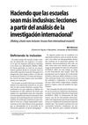 Haciendo que las escuelas sean más inclusivas: lecciones a partir del análisis de la investigación internacional