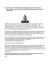 Larry Koonce of North American Drilling Corporation announces discovery of crude oil after completing drilling...