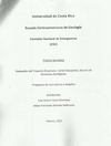 Evaluación del Trayecto Oreamuno - Cariari. Amenazas Geológicas