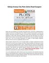 Raheja Aranya City Plots Sector 11 & 14 Gurgaon +91 9811 999 666 Property Gurgaon