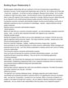 Building Buyer Relationship S