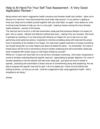 Help Is At Hand For Your Self Teat Assessment _ A Very Good Application Review !