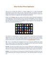 Select the Best iPhone Application