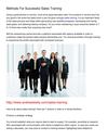 Methods For Successful Sales Training