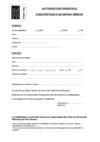 Formulaire d'autorisation parentale