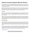 Cheap Car Insurance Companies Want Your Business