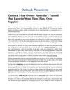 Outback Pizza Ovens - Australia's Trusted And Favorite Wood Fired Pizza Oven Supplier
