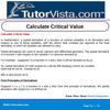 Calculate Critical Value 