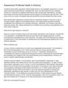 Assessment Of Mental Health In America