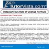 Instantaneous Rate of Change Formula