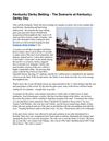 Kentucky Derby Betting - The Scenario at Kentucky Derby Day