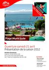 Plage municipale de Thonon - Présentation de la saison 2012