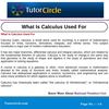 What Is Calculus Used For