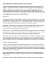Some Alternative Mental Health Care Solutions