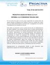 Comunicado de Proactiva Aguas de Tunja 22 de abril 2012