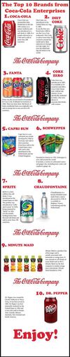 Infographic :: The Top 10 Brands from Coca-Cola Enterprises