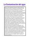 Contaminacion del agua