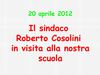 Il sindaco in visita alla nostra scuola