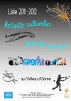 Liste 2012 des activités sportives et culturelles au Château
