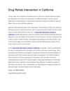 Drug Rehab Intervention in California 