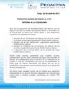 Comunicado sobre el rumor que circula en Tunja, sobre supuesta falta de agua