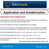 Application and Antiderivative