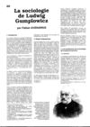 Sociologie de Gumplowicz