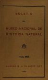 Tomo Boletín del museo nacional de Historia Natural