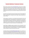 Alcohol Addiction Treatment Centers