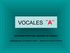 Power Point Vocales: A