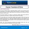 Fourier Transform Of Sine