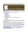 Legal Forms Announces New Legal Forms