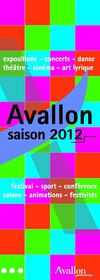 Saison Culturelle 2012 de la ville d'Avallon