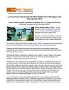 Luxury Travel Ltd reveals the Best Selling Tour Package in the First Quarter 2012