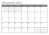 Calendrier du mois de novembre 2012