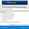 Closure Property Of Rational Numbers