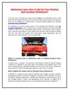 Settlement Loan: How To Get On Your Pending Auto Accident Settlement?